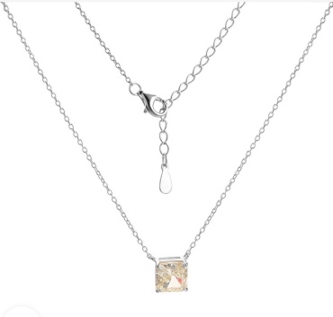 Колье Fresh Jewelry CZ-N05724-X-W-LY-X-X длина 40 см вес 3.18 г серебро, фианит
