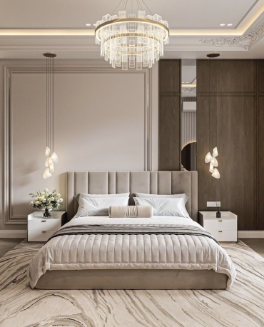 Кровать BMgroup двуспальная, 180x200 см (с матрасом, подъёмный механизм) бежевый