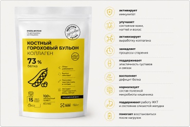 Круглые Сутки диетическое лечебное питание Кострый гороховый бульон коллаген 73% белка без пищевых волокон