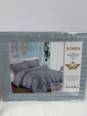 Комплект Korea Exquisite suites 1.5-спальный хлопок, сатин, 1 наволочка: 48x72 см