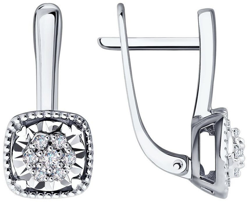 Серьги SOKOLOV EAR-SO-585-617589 вес 2.96 г золото, бриллиант