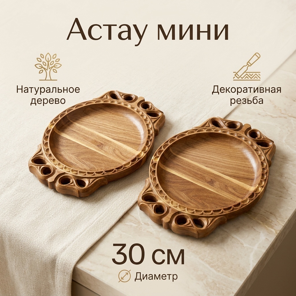 Астау Астау мини 2 шт 40х30 см, дерево, 1 шт