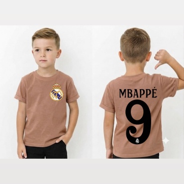Футболка KOZ timesin Real Madrid клуба, MBAPPÉ 9 коричневый