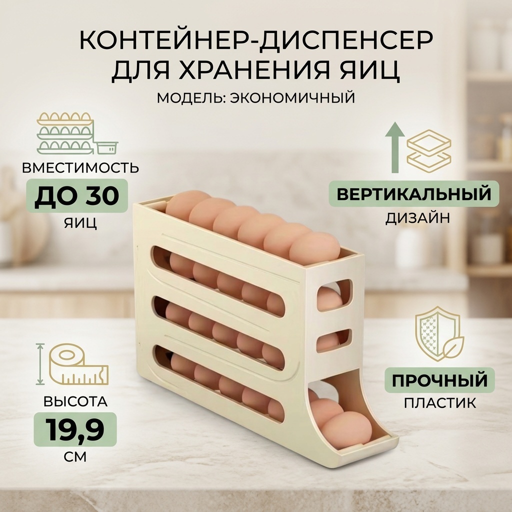 Контейнер Лоток для хранения яиц , пластик