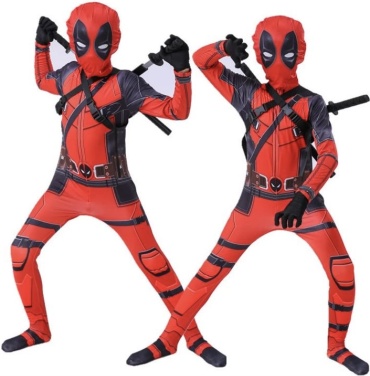 Карнавальный костюм Костюм Deadpool черный, красный