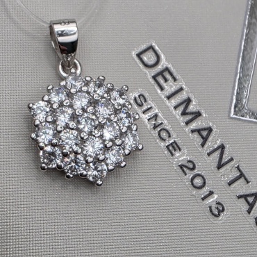 Подвеска Deimantas 128929494 вес 1.64 г серебро, фианит