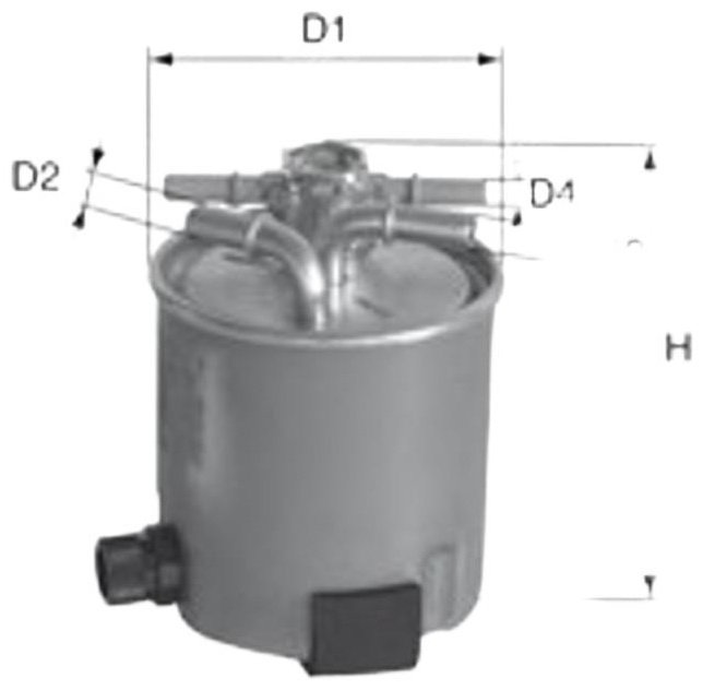 MECAFILTER топливный фильтр ELG5403