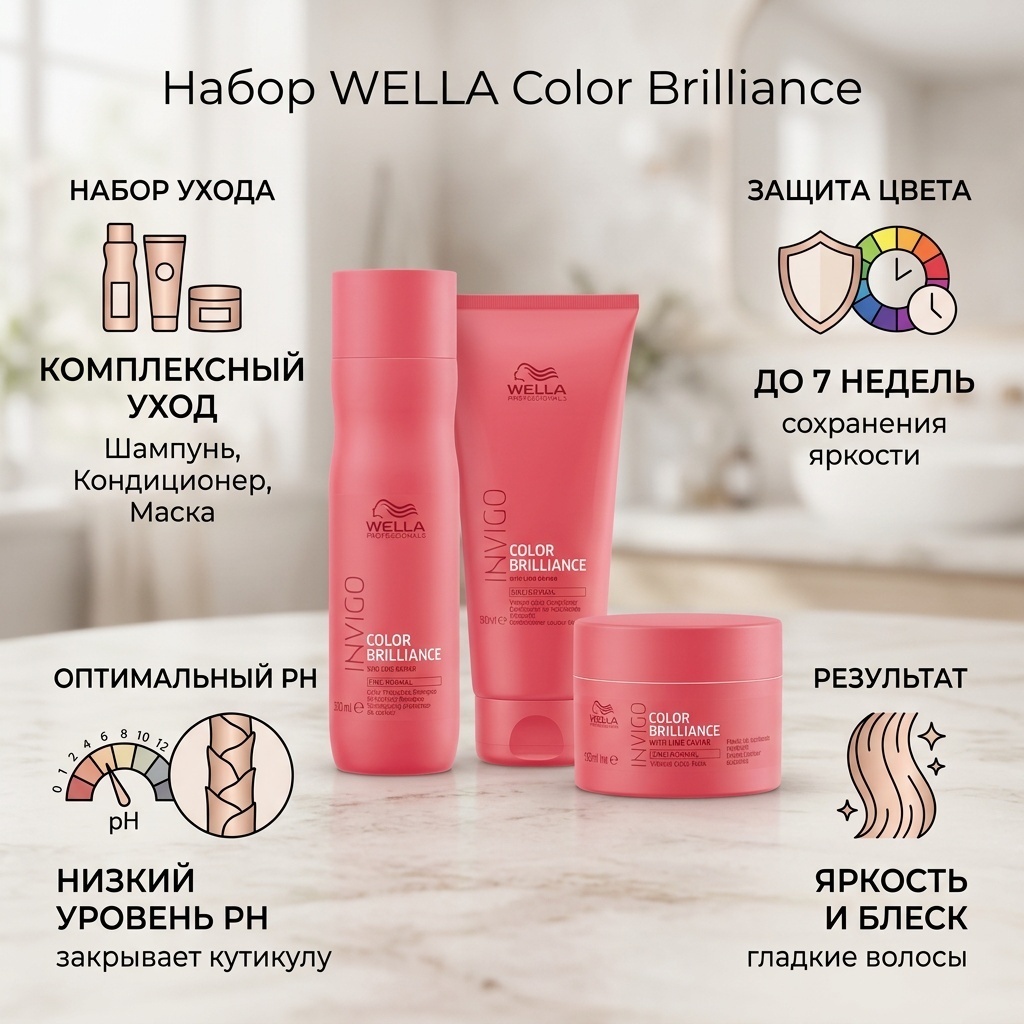 WELLA Color Brilliance набор по уходу за волосами для женщин