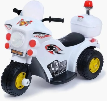 Электромотоцикл шерифа KiddoWorld белый