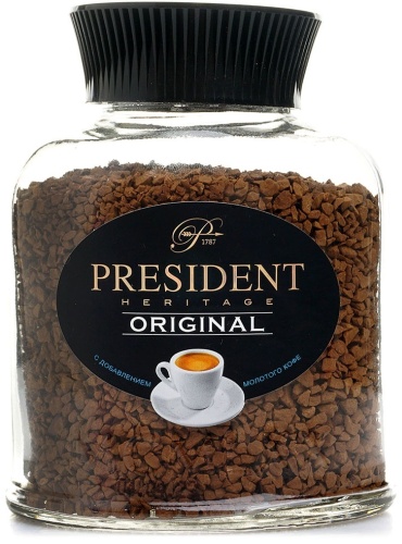 Кофе растворимый PRESIDENT Original сублимированный 90 г