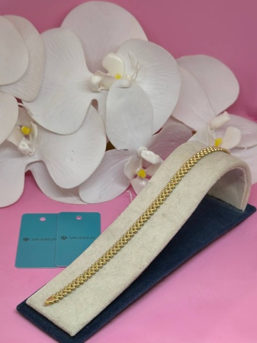 SAR JEWELRY Aniri_VIP_D_05_06_4.56_10749_18 длина 18 см, вес 4.56 г золото, плетение фантазийное