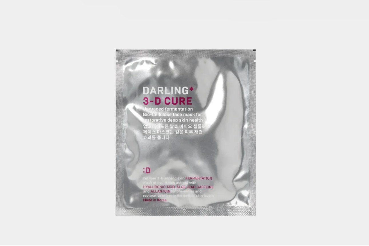 Маска для лица DARLING тканевая 3-d cure bio cellulose mask for restorative skin health 1 шт