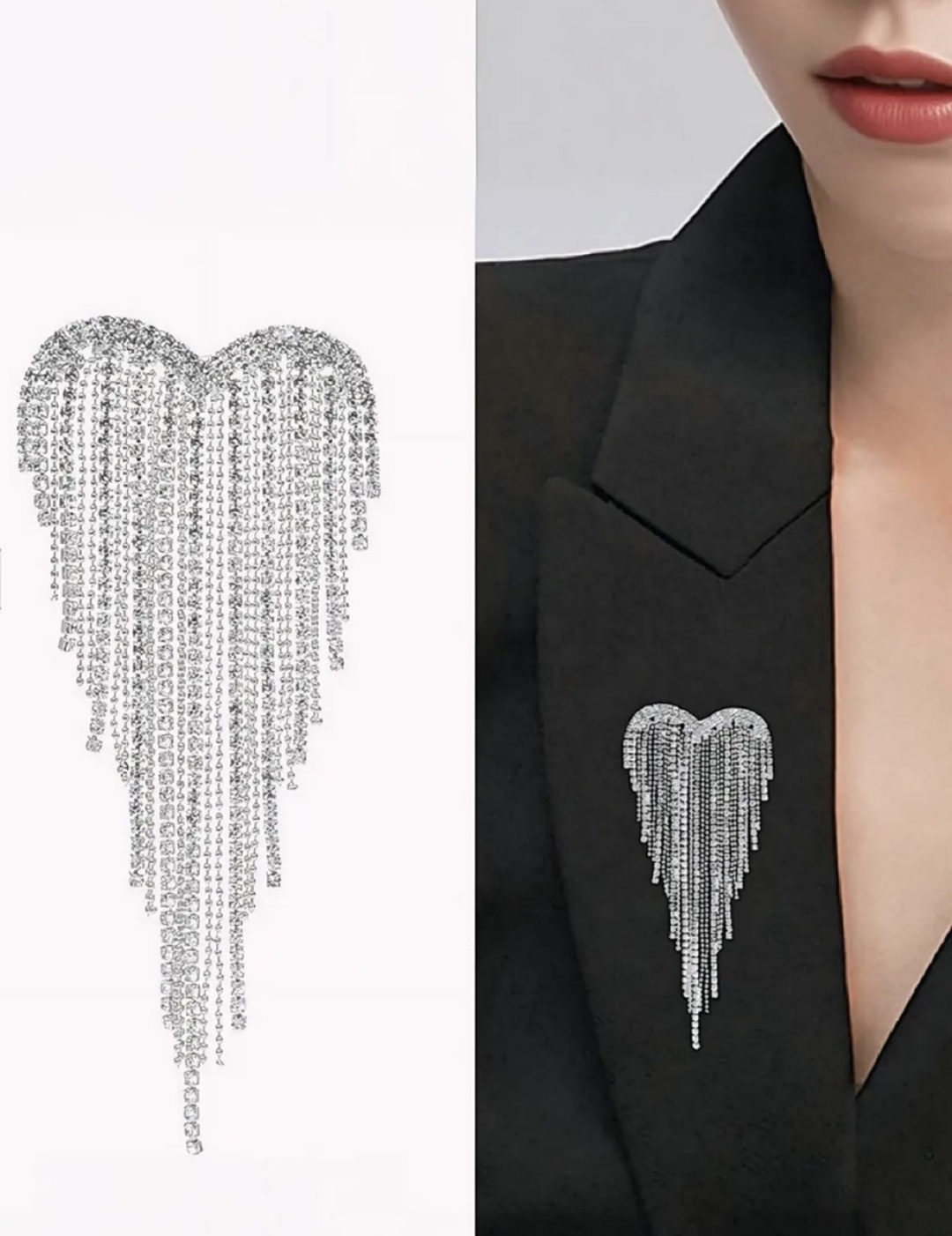 Брошь бижутерный сплав, стразы