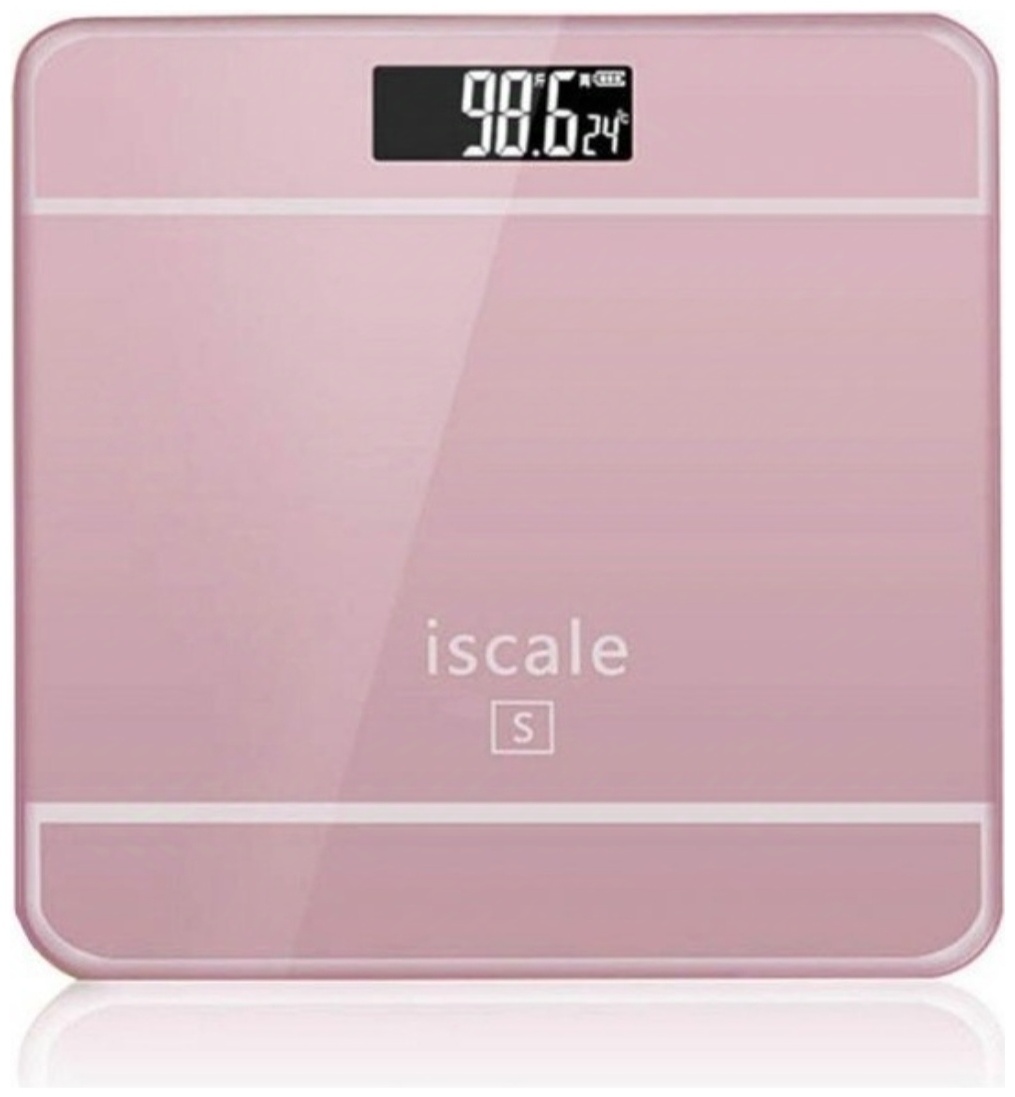 Напольные весы Iscale электронные S розовый до 180 кг