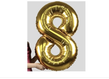 Воздушный шар Foil Balloon однотонный 1 шт, золотистый