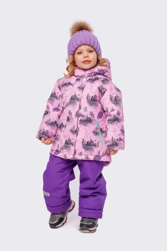 Комплект с комбинезоном Uki kids фиолетовый, розовый