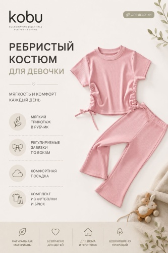 Комплект розовый