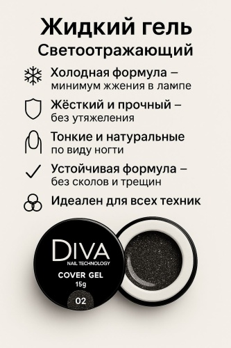 Diva nail technology гель Cover Gel 2 15 мл