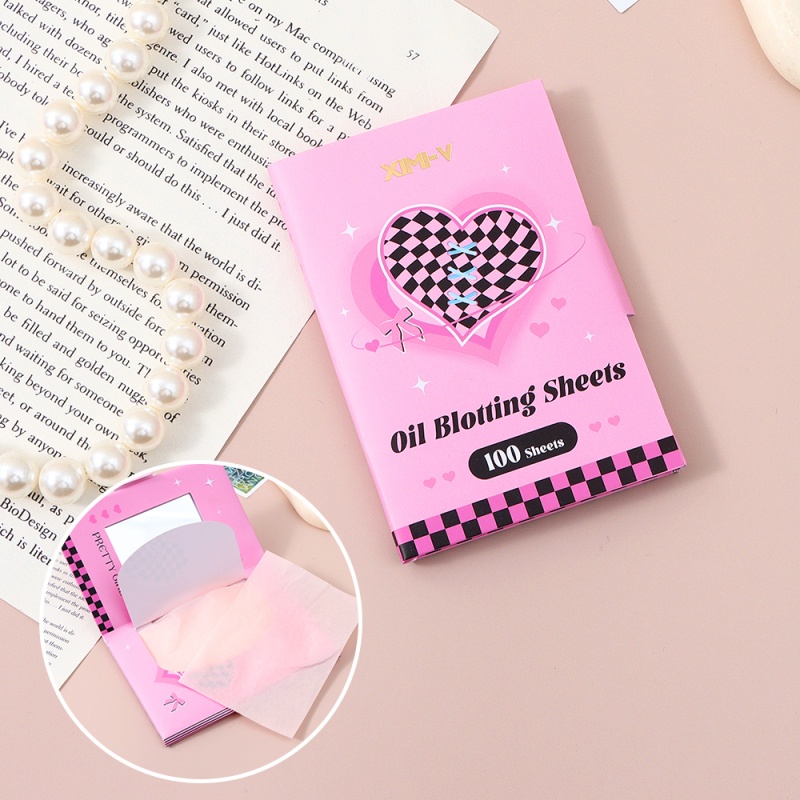 Ximi-V Oil Blotting Sheets Pink салфетки матирующие бумажные 100 шт