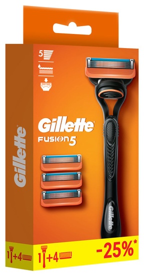 Gillette Бритвенный станок с 4 сменными кассетами сменные кассеты 4 шт
