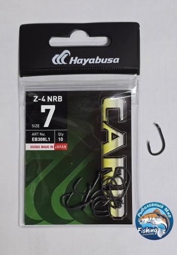 Крючок для рыбалки Hayabusa EB308L1-7 карповый серебристый 10 шт