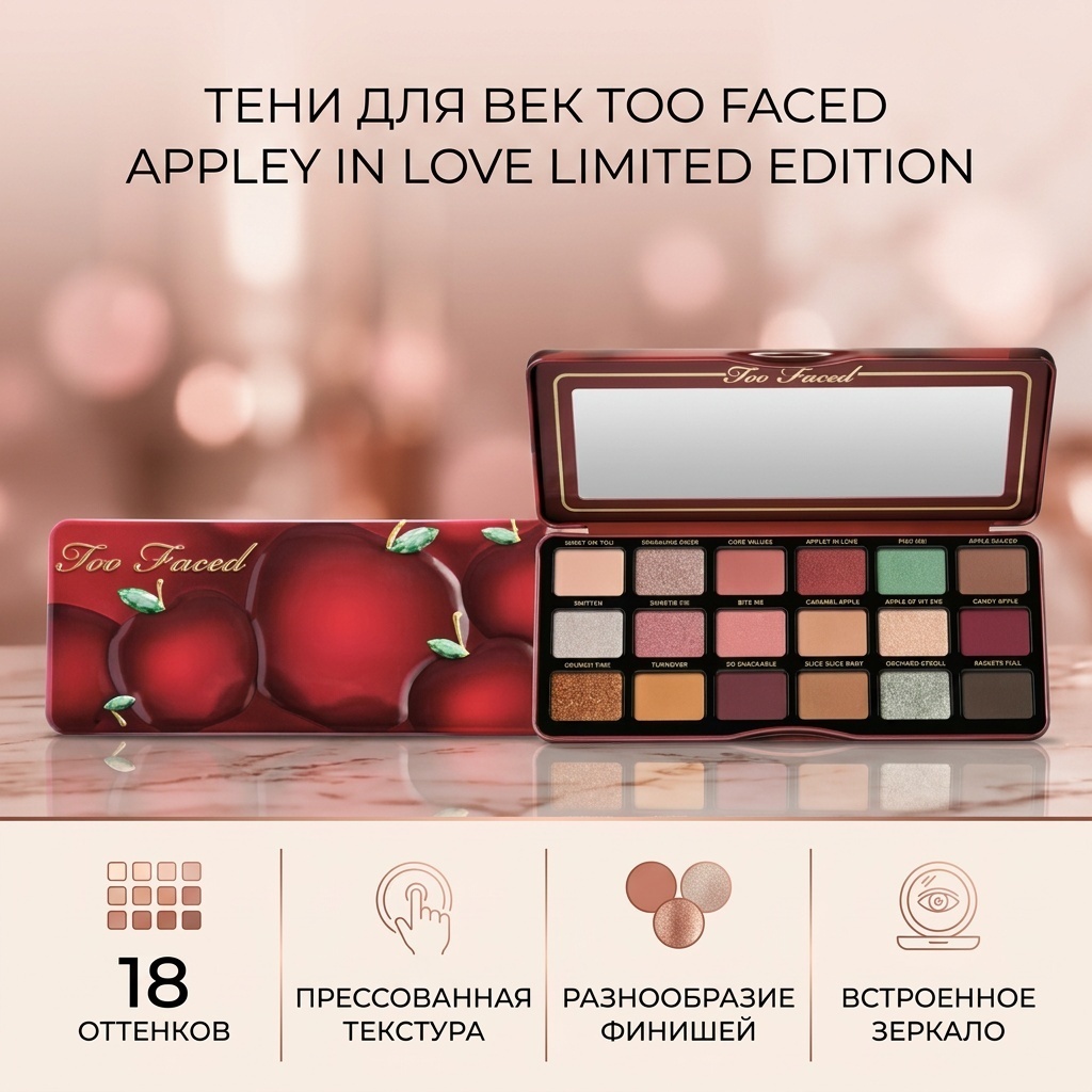 TOO FACED тени прессованные Appley in Love Limited Edition Appley in Love