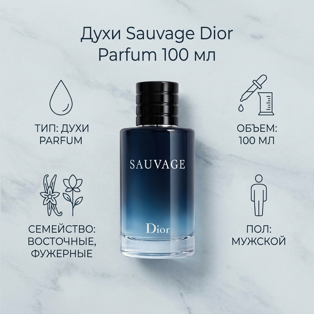 Dior Sauvage EDP духи PARFUM 100 мл, для мужчин