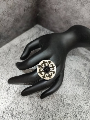 Кольцо Accessories Кольцо размер регулируемый бижутерный сплав, пластик, серебристый, серый