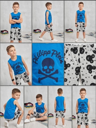 Комплект Kids wear синий, светло-серый