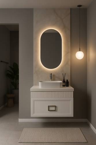 Тумба без раковины HABIB SOLUTIONS LUSSO Bianco 80, 80x55x45 см, белый