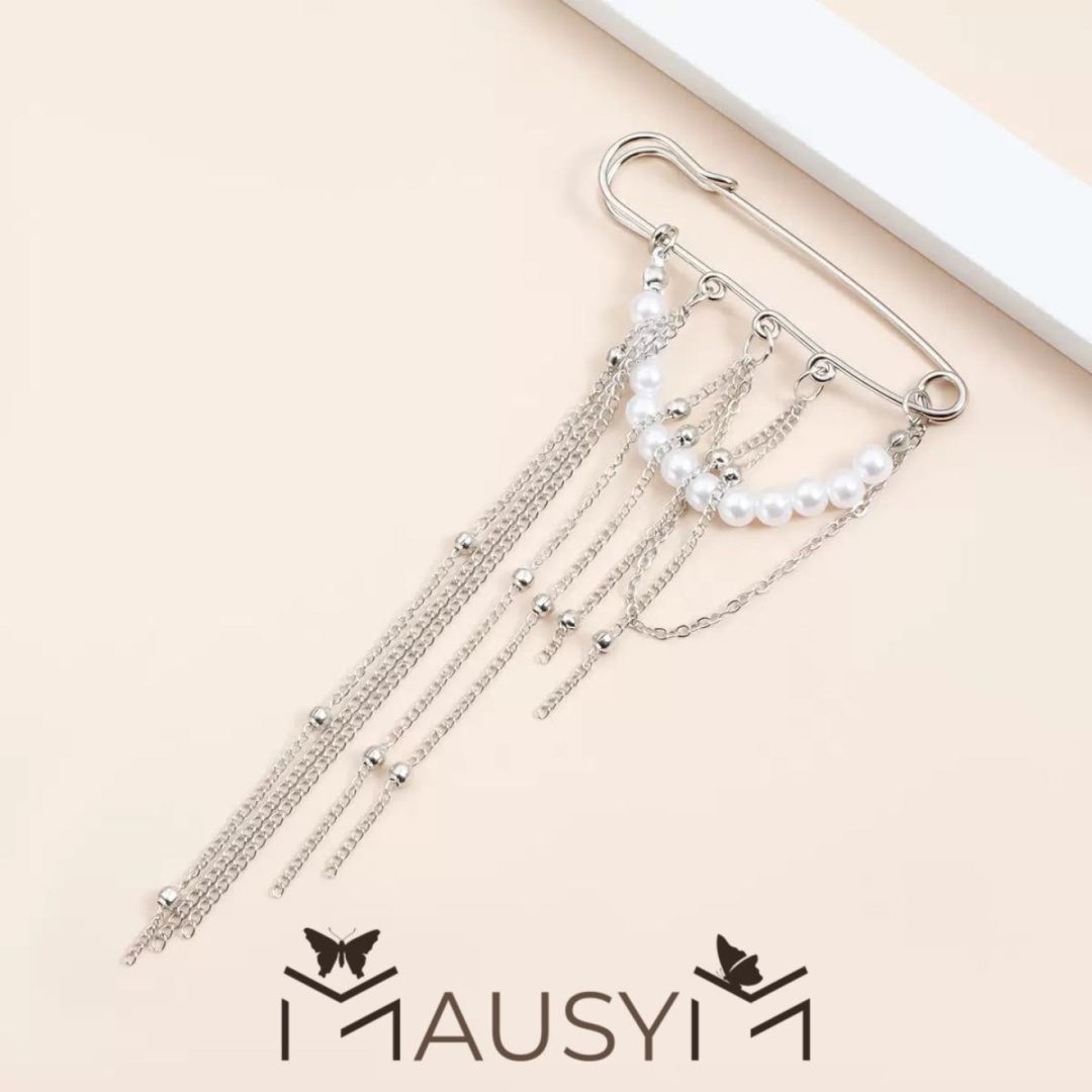 Подвеска на одежду MAUSYM Pearljeans аксессуар для одежды серебристый, белый