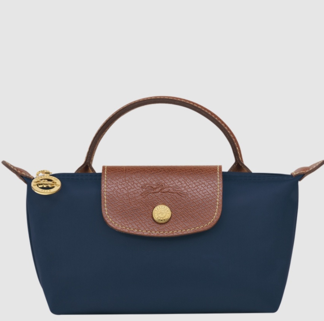 Мини-сумка Longchamp нейлон синий