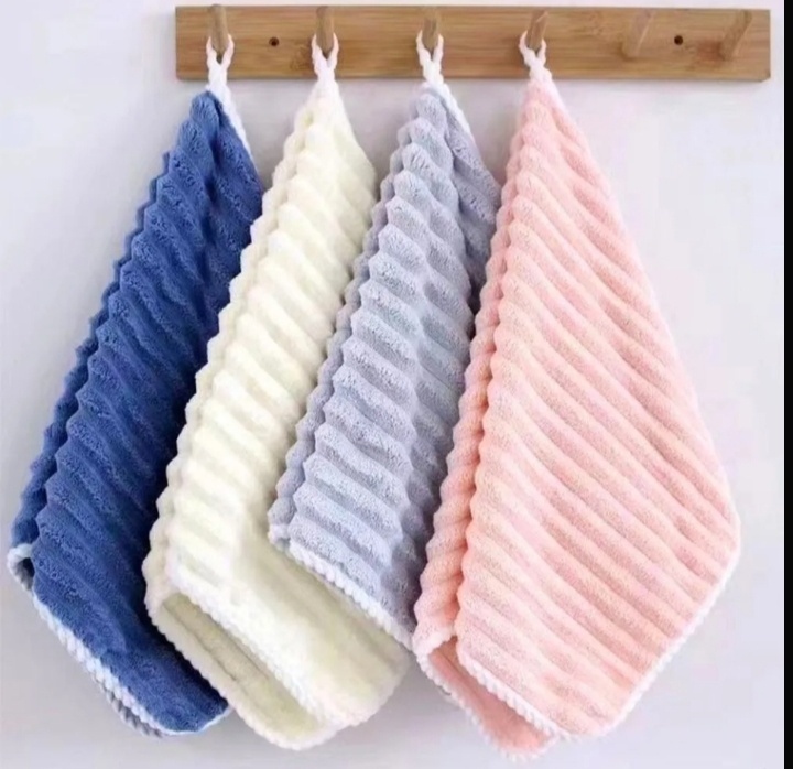 Полотенце 60x30 см, коралловый флис, 4 шт,