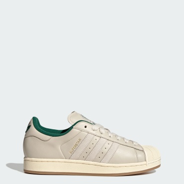 Кроссовки adidas Superstar бежевый, зеленый