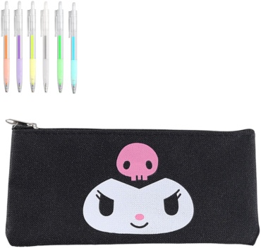 Пенал-косметичка Hello Kitty Kuromi, застежка молния, черный