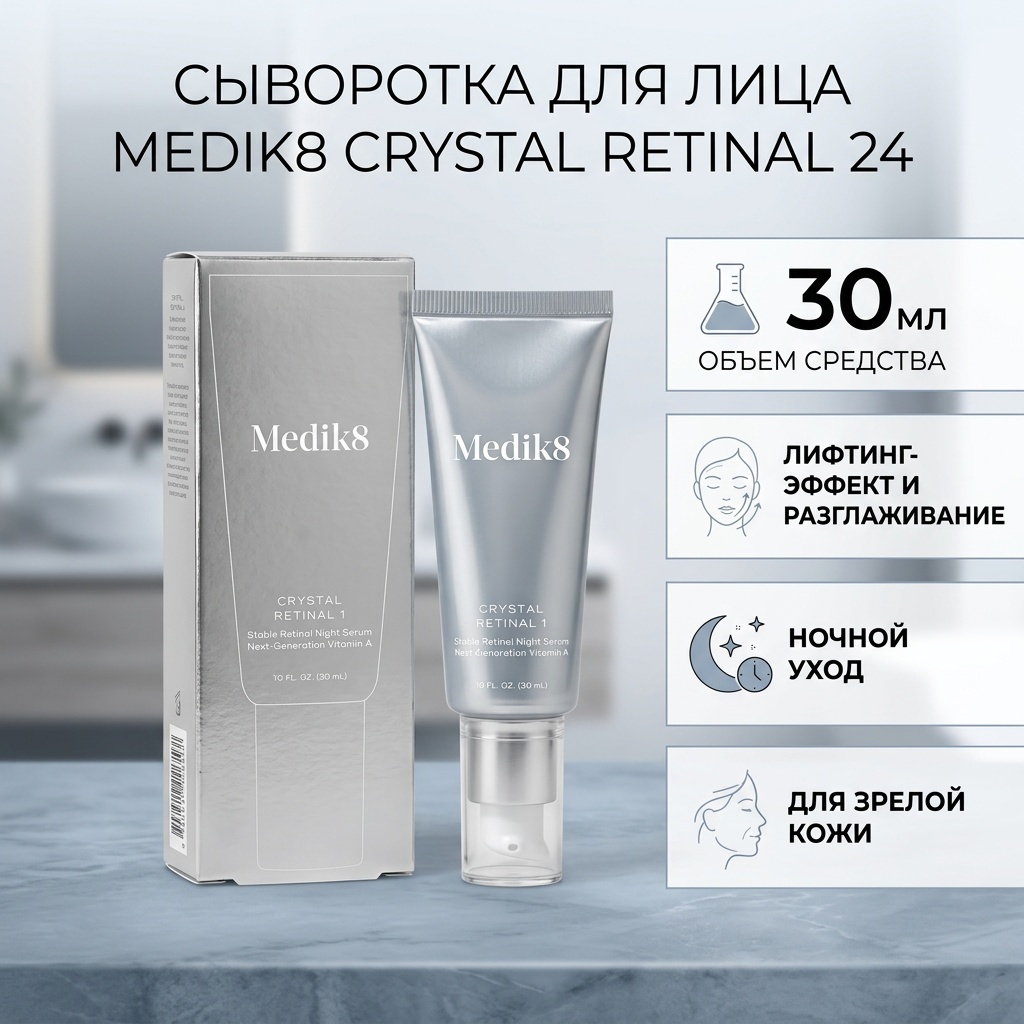 Medik 8 сыворотка Medik 8 крем Crystal Retinal 24 для лица 30 мл