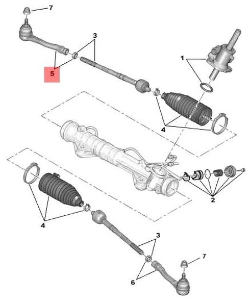 Citroen/Peugeot рулевой наконечник 381775