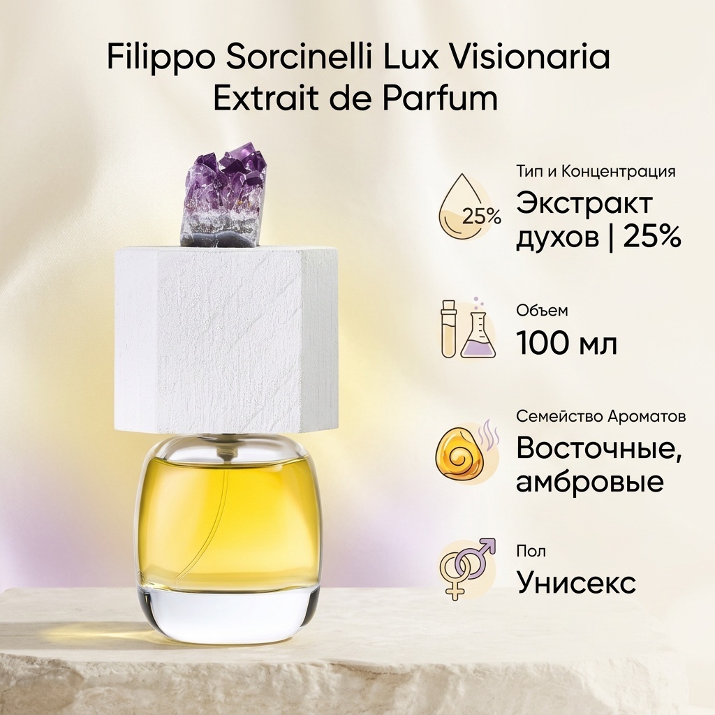 Filippo Sorcinelli Lux Visionaria экстракт духов Extrait de Parfum 100 мл, унисекс