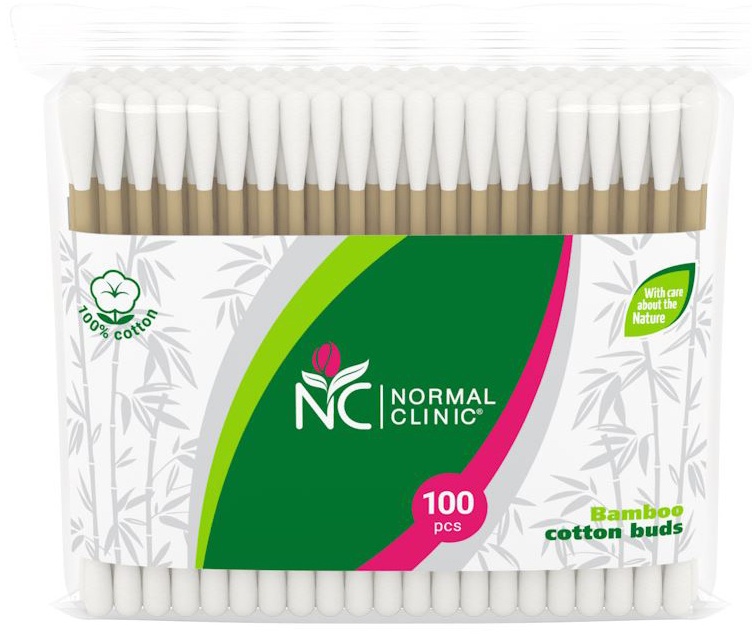 Normal clinic ватные палочки Bamboo 100 шт