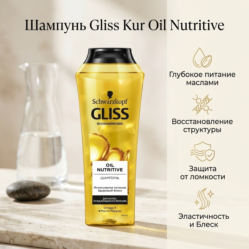 Gliss Kur Oil Nutritive шампунь 250 мл