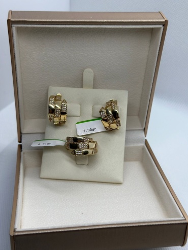 MIRSADO GOLD 5752 вес 12.1 г золото, фианит