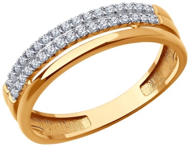 Diamant Дорожка красное 5680904 размер 16 вес 1.7763 г золото, фианит