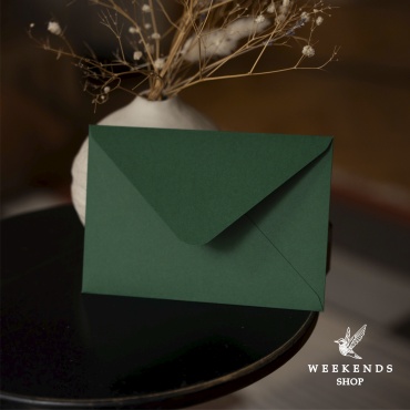 Weekends-shop конверт для денег Конверт подарочный для сертификатов, для денег, А6 11.5 х 16.5 см, 30 шт, изумрудный 30 шт