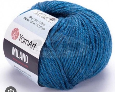 Клубок YarnArt Альпака шерсть вискоза Milano 876 Бирюзовый 130 м 50 г