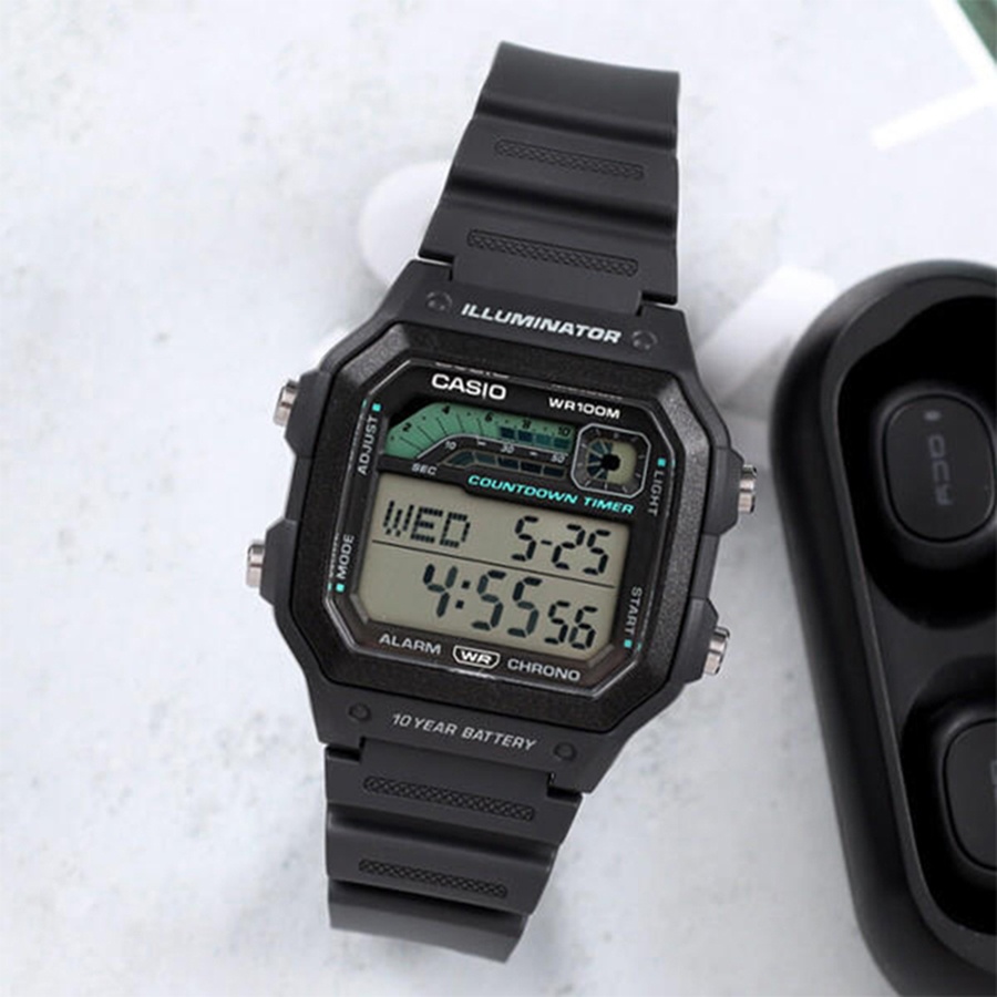 Кварцевые CASIO WS-1600H-8AVDF пластик