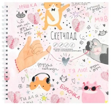 Скетчбук Феникс+ 852973028, A5, 40 л, розовый