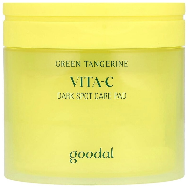 GOODAL тонер-пэды Green Tangerine Vita-C - салфетки для ухода за темными пятнами, 70 шт. 270 мл