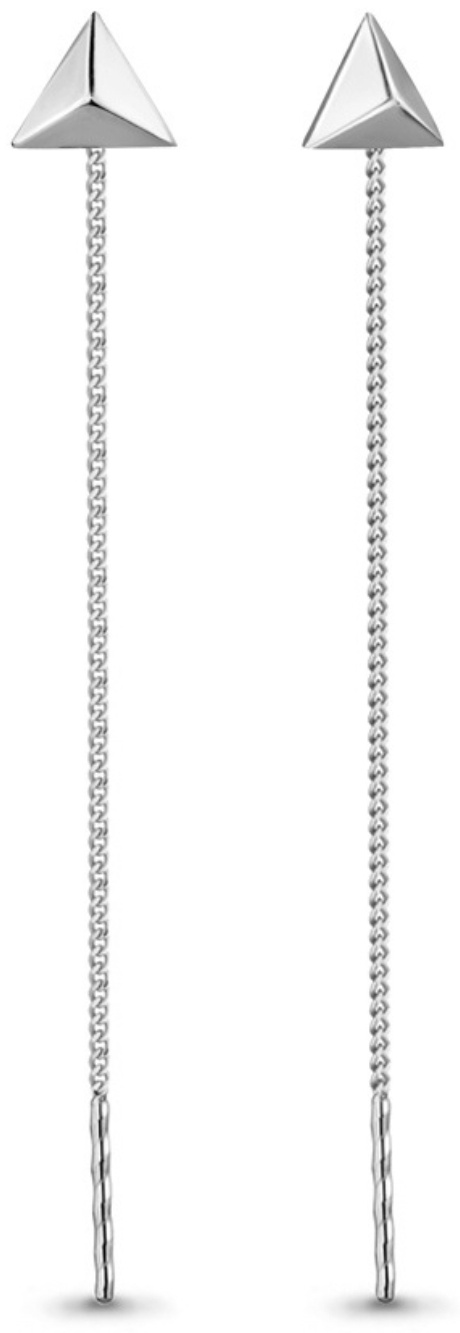 Серьги AQUAMARINE 33142.5 вес 0.92 г серебро, без вставок