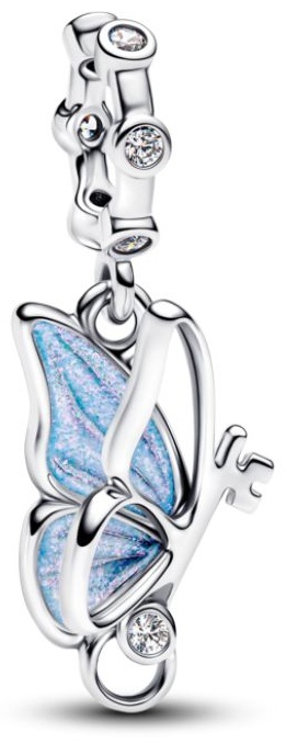 Шарм PANDORA «Ажурная бабочка» 794241C01 вес 1.64 г серебро, цирконий, эмаль