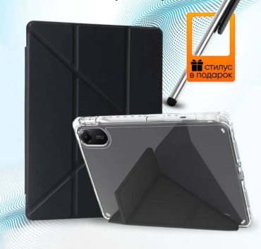 Чехол Mircase для Samsung Galaxy Tab S10 Lite 10.9 дюйм черный, прозрачный